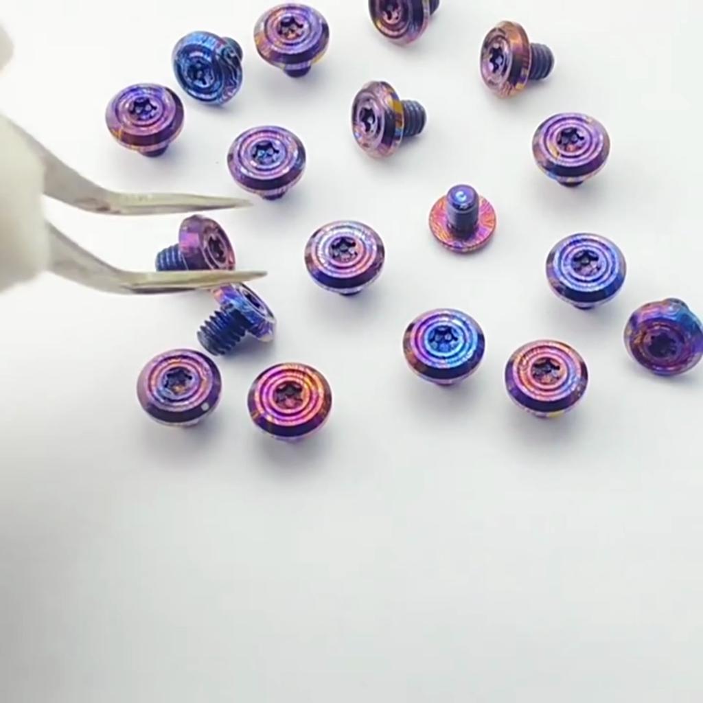 10PCS 6.4MM Timascus Material Making Knife Handle Screw T10 Button Head Screws M4 Knife Handle Spindle Screw Accessories