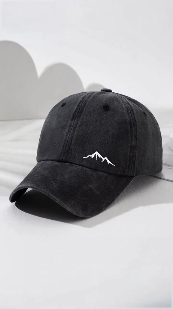 Unisex Fedora klobouk s potiskem Mountain View, nastavitelný kšilt, Dad Hat, módní klobouk do přírody