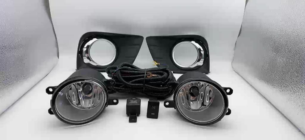 1 Set Fog Lights Headlight for Toyota Prado FJ150 LC150 2010 2011 2013 Fog Lamp Cover Grill Bezel Front Bumper Fog Light