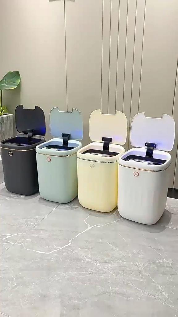 20L Smart Automatic Trash Can with Lid Waterproof Electric Sensor Garbage Bin