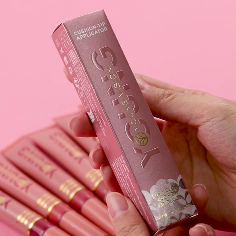 YOUNG VISION Liquid Water Gloss Lip Gloss Plush Brush Head Extruded Lip Gloss Lip Glaze