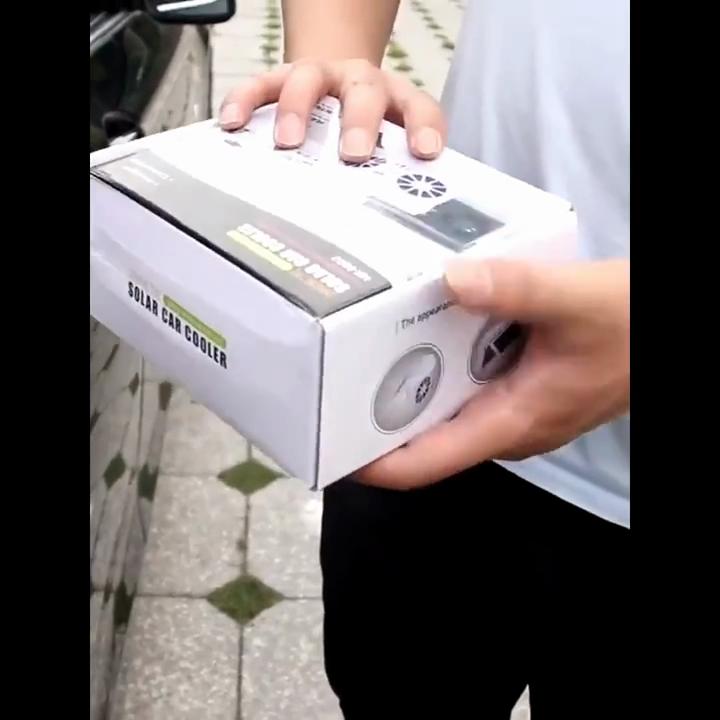 Solar-Powered Car Cooling Fan with Digital Display Portable Air Circulation Exhaust Fan for Vehicle Interior