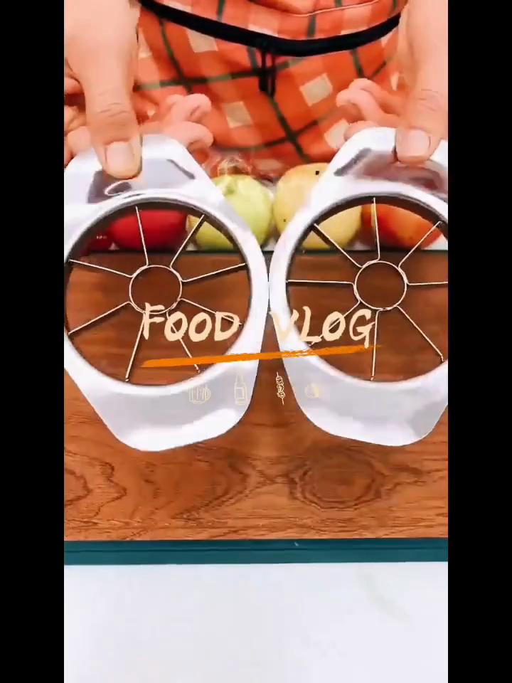 Stainless Steel Apple Slicer, Reusable Corerender Creative Fruit Slicer with Adjustable Metal Blades for Perfect Slices