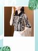 Three-quarter Sleeve Printed Chiffon Shirt for Women Summer New Style Mid-sleeve Shirt for Women with Age-reducing Style and Style