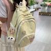 Color Block Backpack Female Junior High School Student Backpack Large Capacity Schoolbag Student Travel Bag