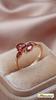 Anelli Kinel con zirconi rossi arancioni da donna