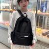 Teenage Backpack Solid Color Student Schoolbag Large Capacity Backpack