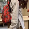 Plaid Junior High School Student Schoolbag Women's Large Capacity Backpack