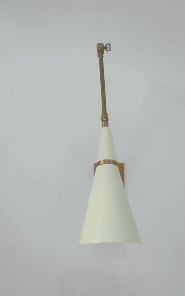 Mid-Century Modern Style Brass Wall Sconce, Adjustable Wall Lamp For Your Home