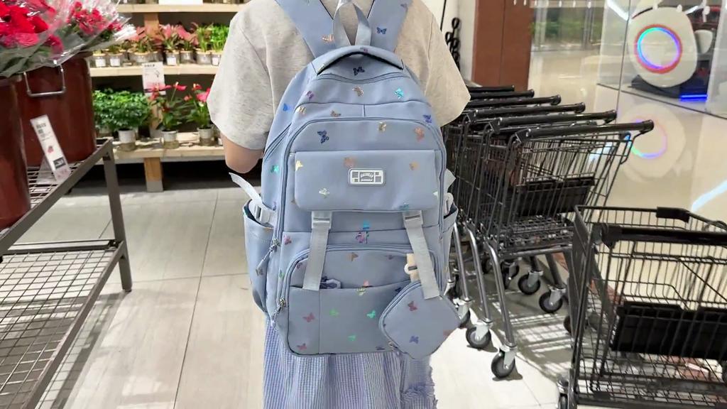 Cartoon Print Student Schoolbag Women's Large Capacity Backpack