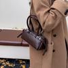 Elegant PU Handbag for Women Classic Barrel Shape Design with Dual Handles and Adjustable Shoulder Strap