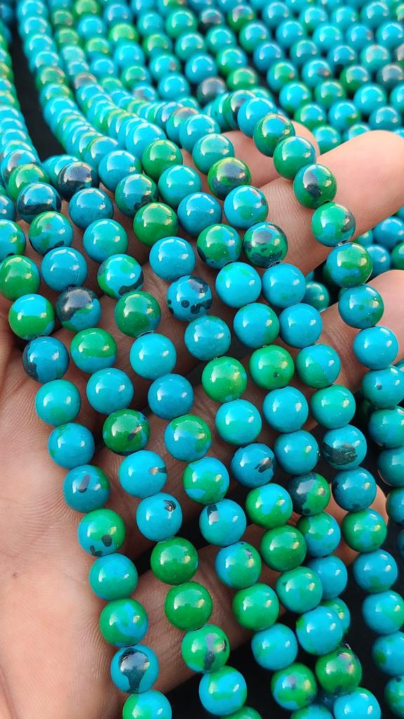 14-15 Inch Strand Synthetic Chrysocolla Round Beads, 6mm 8mm 10mm Choices Size Beads, 1 Strand Bead.