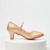 Leather Waltz Modern Dance Shoes Adult Womens Close Toe Latin Party Ballroom Dancing Shoes High Heels 7cm