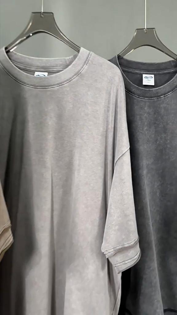 275 GSM 100% Bavlna Prané Tričko Potisk Vlastního Vzoru Pánská Trička Personalizované Tričko