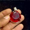 Certified 109.95 Ct Red Topaz Pear 925 Sterling Silver Natural Gem Pendant my-362-k