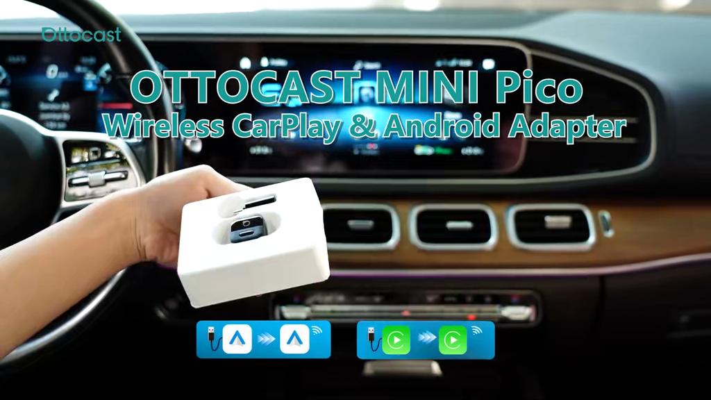 OTTOCAST Mini Pico 3.0 Cube 2 in 1 Wired To Wireless CarPlay Android Auto Adapter