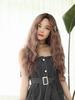 Korean and Japanese Style Women's Fashion Middle Part Wig Ladies Daily Use Natural Looking Synthetic Fiber Long Wavy Wig Without Bangs