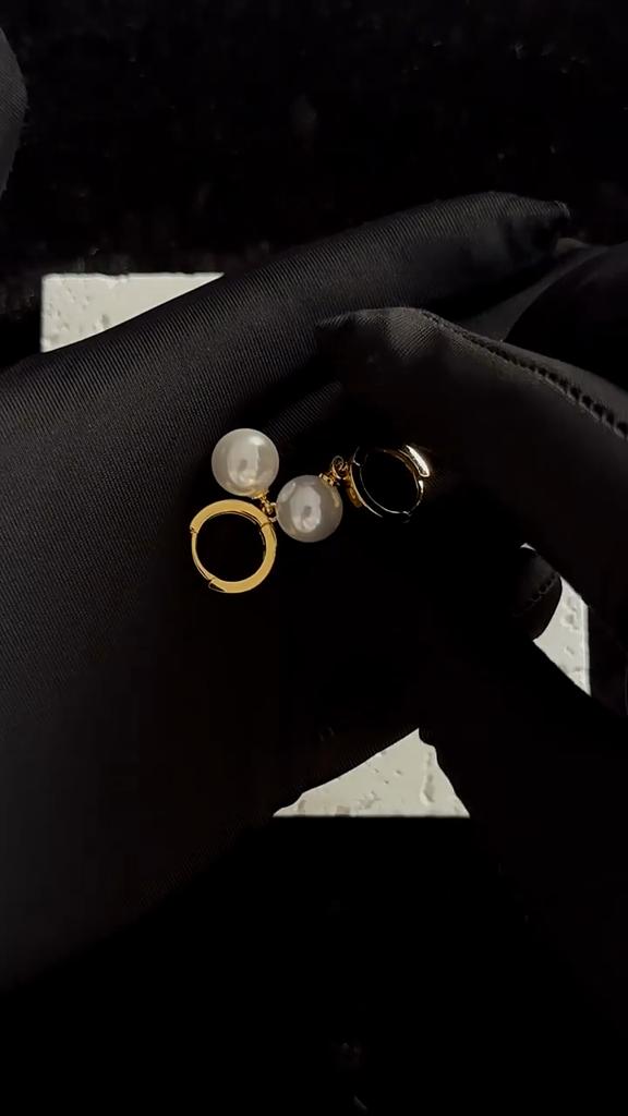 Edelstahl Mode Perle Ohrringe Schnalle frauen Runde Hoop Ohrringe Damen Zubehör Hochzeit Schmuck Kostenloser Versand