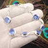 Natural Tanzanite Gemstone 925 Sterling Silver Jewelry Handmade Bracelet 7-9" RB-13-7