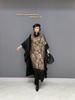 Xitao Print Contrast Color Patchwork Batwing Sleeve Dresses LJ1091