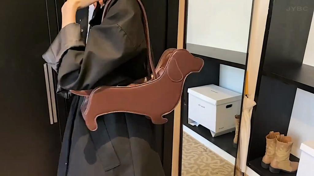 Three-Dimensional Cartoon Animal Shoulder Bags For Women Pu Fabric Retro Handbag Ladies Korean Style Design Underarm Bag