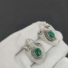 Natürliche Malachit Edelstein Ohrringe, 925 Sterlingsilber Ohrring, Handgefertigter Boho Silber Schmuck Hängeohrringe, Thanksgiving Geschenk