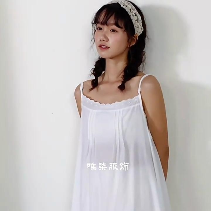 Johnature Sommer Japanische Casual Spaghetti Strap Dünne Alle Spiel Kleid Frauen Einfarbig Baumwolle Weibliche Kleider
