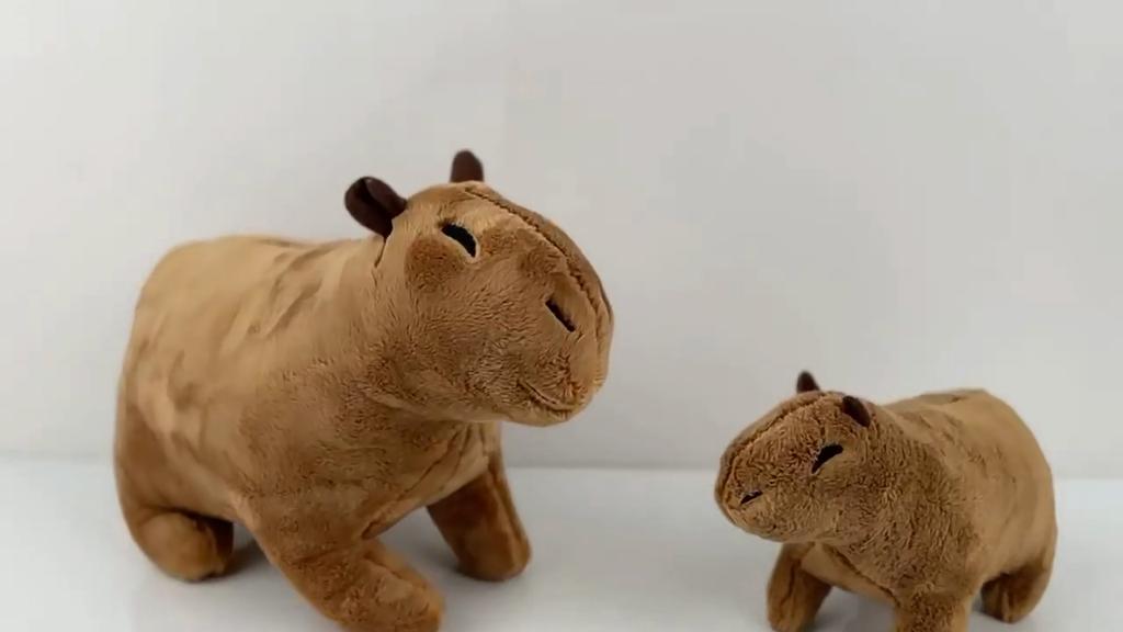 30cm/20cm  Capybara Plush Simulation Capibara Anime Fluffty Toy Stuffed  Animals  Soft Doll Children Birthday Gift Sending Sticker