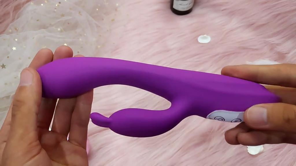 G Spot Rabbit Vibrator with Heating Function and Bunny Ears for Clitoris G-spot Stimulation Waterproof Dildo Women or Couple Fun