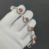 Natural Red Sunstone Bracelet 925 Sterling Silver Bracelet Adjustable Chain Bracelet Handmade Boho Bracelet Red Sunstone Gemstone Jewelry Gifts