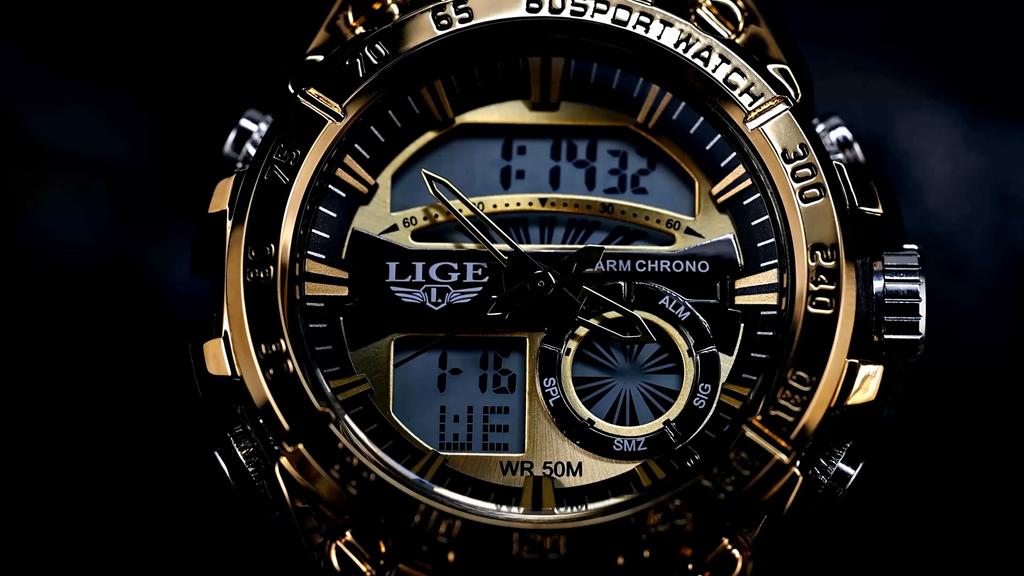 RORIOS Orologio Uomo Sportivo Multifunzione Al Quarzo – Cronografo, Luminescente, Cinturino Silicone, 48mm, Regalo Con Scatola
