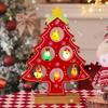 Christmas Wooden Hollow Tree Night Light, Desktop Tabletop Ornament, Warm LED Decor Lamp for Holiday Home Decoration