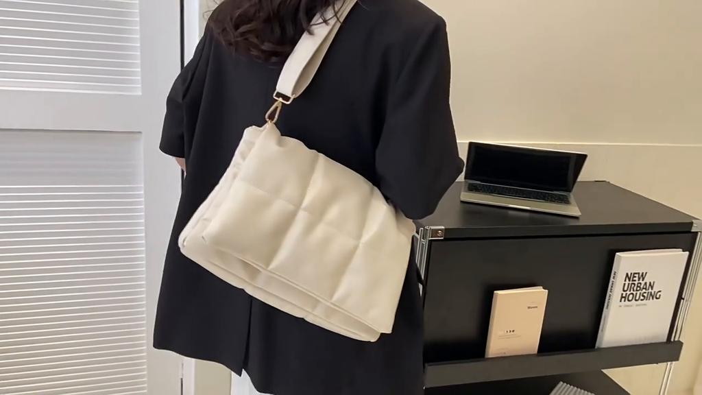 Vintage Luxury Designer Shopper Totes Large Capacity PU Leather Handbag Women Brand Solid Color Quilted Shoulder Crossbody Bags