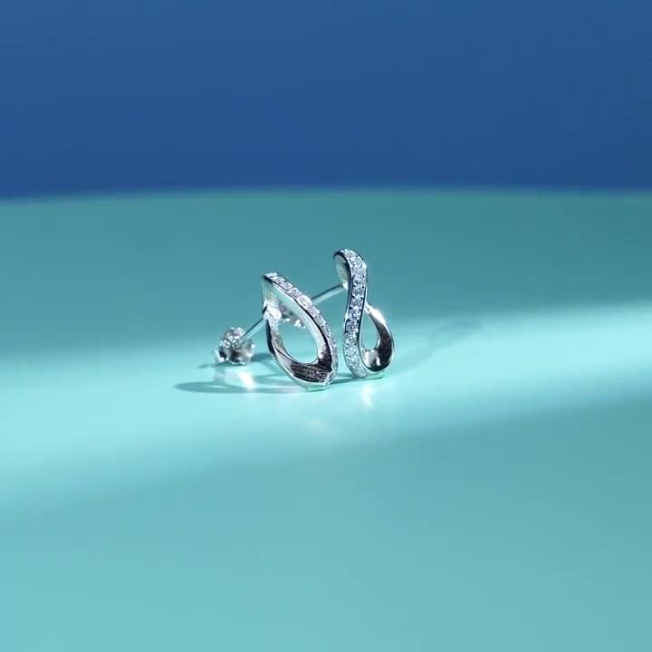 Tancise 925 Sterling Silber Zirkon Ohrringe Tropfen Ohrringe für Frauen Hochzeit Party Geschenke