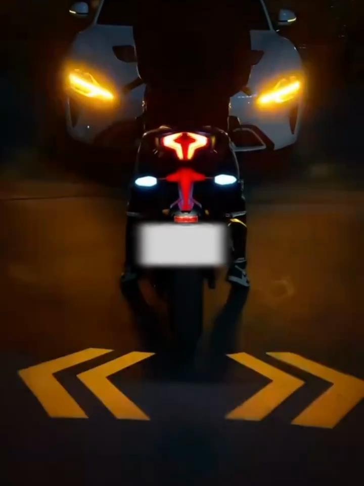 2pcs Motorcycle Universal LED Lamp Color Projection Lamp Sequential Flowing Indicator Lights