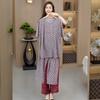 Women's Plus Size Summer Casual Set, Printed Top & Capri Pants (3XL-7XL)