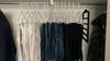 Closet Organizers and Storage,5 Pack Organization and Storage Pants-Hangers-Space-Saving,Velvet Hanger for Dorm Room for College Students