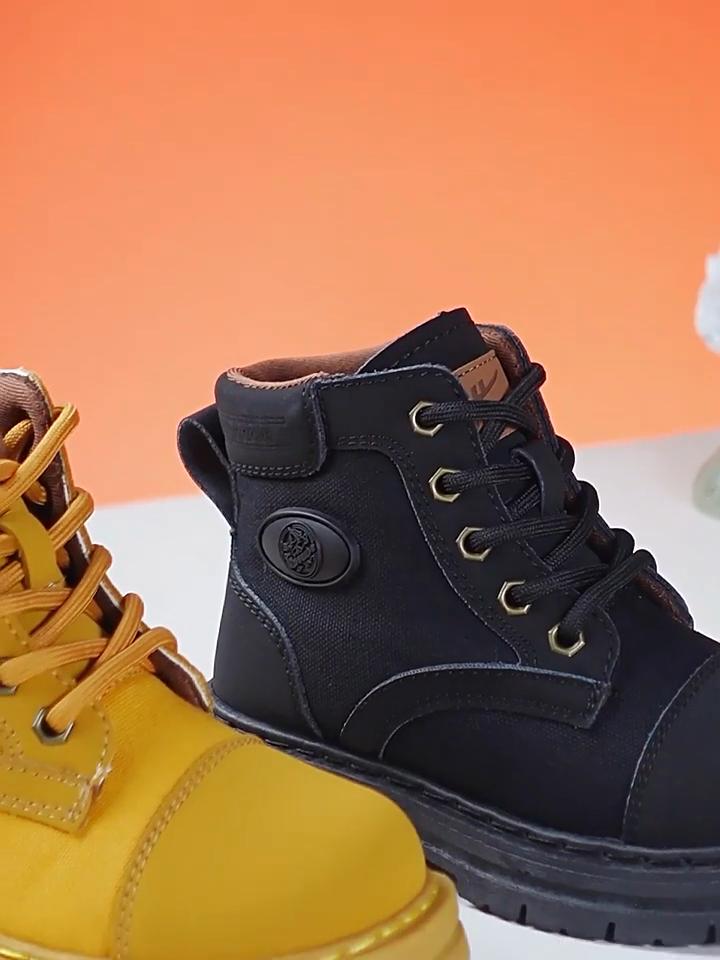 WARRIOR Classmate Lightweight Short Boots Spring and Autumn New British Leather Boots