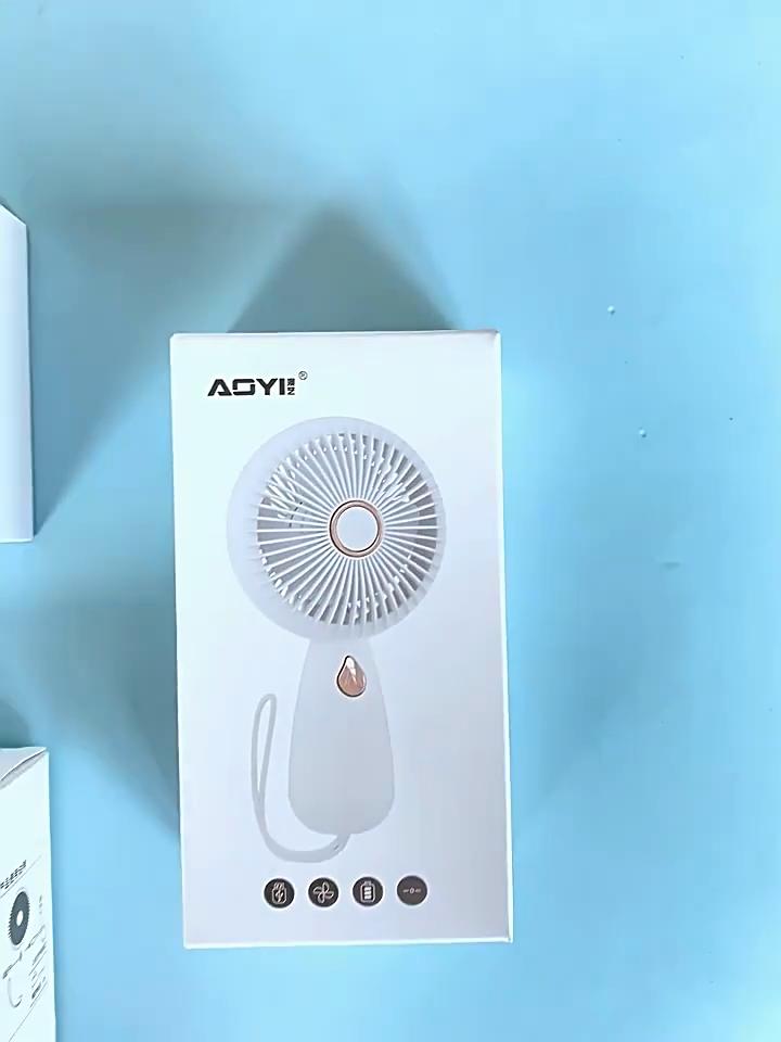 Mini-Handventilator, tragbarer, wiederaufladbarer USB-Ventilator mit LED, schlichtes Design, Geschenk