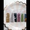 6 slots 3D kleine kraal gemengde nail art kaviaar strass glitter gel polish decor