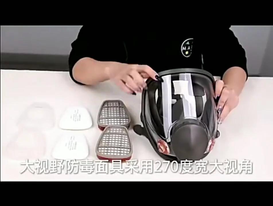 Anti-Fog 6800 Gasmask Industriell målning Sprayning Respirator Säkerhetsarbete Filter Dammtät Full Face Formaldehyd Protection