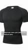 3 Pack Men’s Compression Shirts Short Sleeve Workout Gym Tops, Black, White, Blue