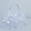 Leichter Blumenkorb, romantischer Roman, weiß, für Hochzeit, Party, Mädchen mit Spitzendekor