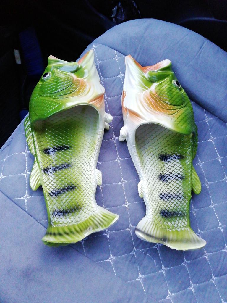 Pantofole Unisex A Forma Di Pesce Hansan - Leggere E Antiscivolo, Verde, Taglia 38.5/39.5 EU
