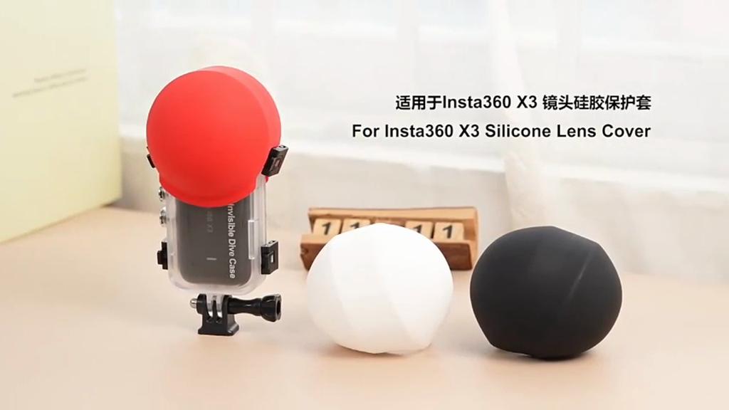 2025 For Insta360 X3/X4 New Invisible Dive Case Lens Guard Silicone Protective Cover Pleochroic Lens Cap Action Cameras Accessories