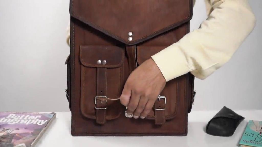 Mochila de couro conversível 2 em 1 para laptop | Mochila de couro marrom vintage para laptop | Bolsa de couro para laptop para homens e mulheres