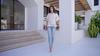 Women's Babydoll V Neck Blouse Short Lantern Sleeve Loose Peplum Flowy Top