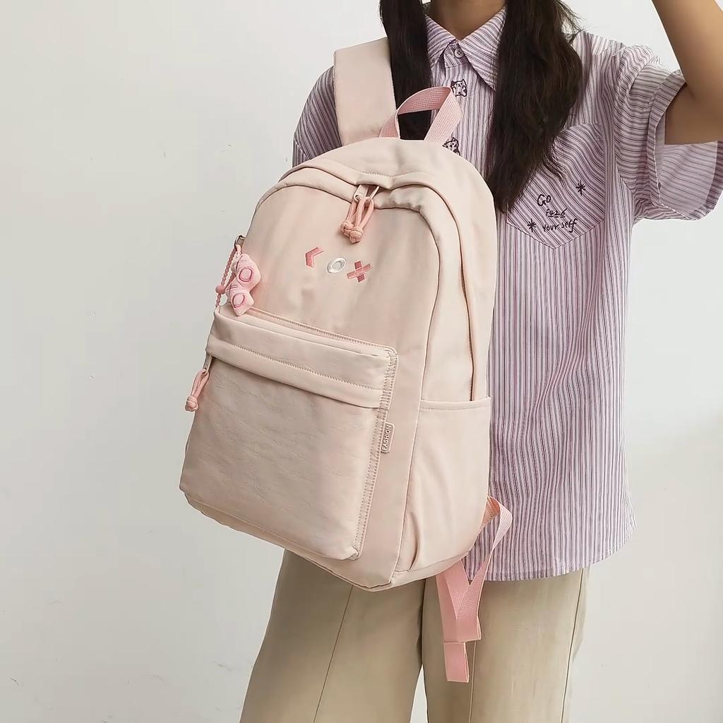 College Style Schoolbag Junior Senior High School Student Backpack Women's Large Capacity Backpack