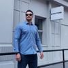 Cozy Up Men's Long-Sleeved Button-Down Casual Work Denim Shirt Fat Plus Size