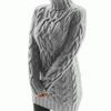 Maglione Maglione da Donna Ispessito Due Revers Vintage Filo Spesso Trecce Vestito